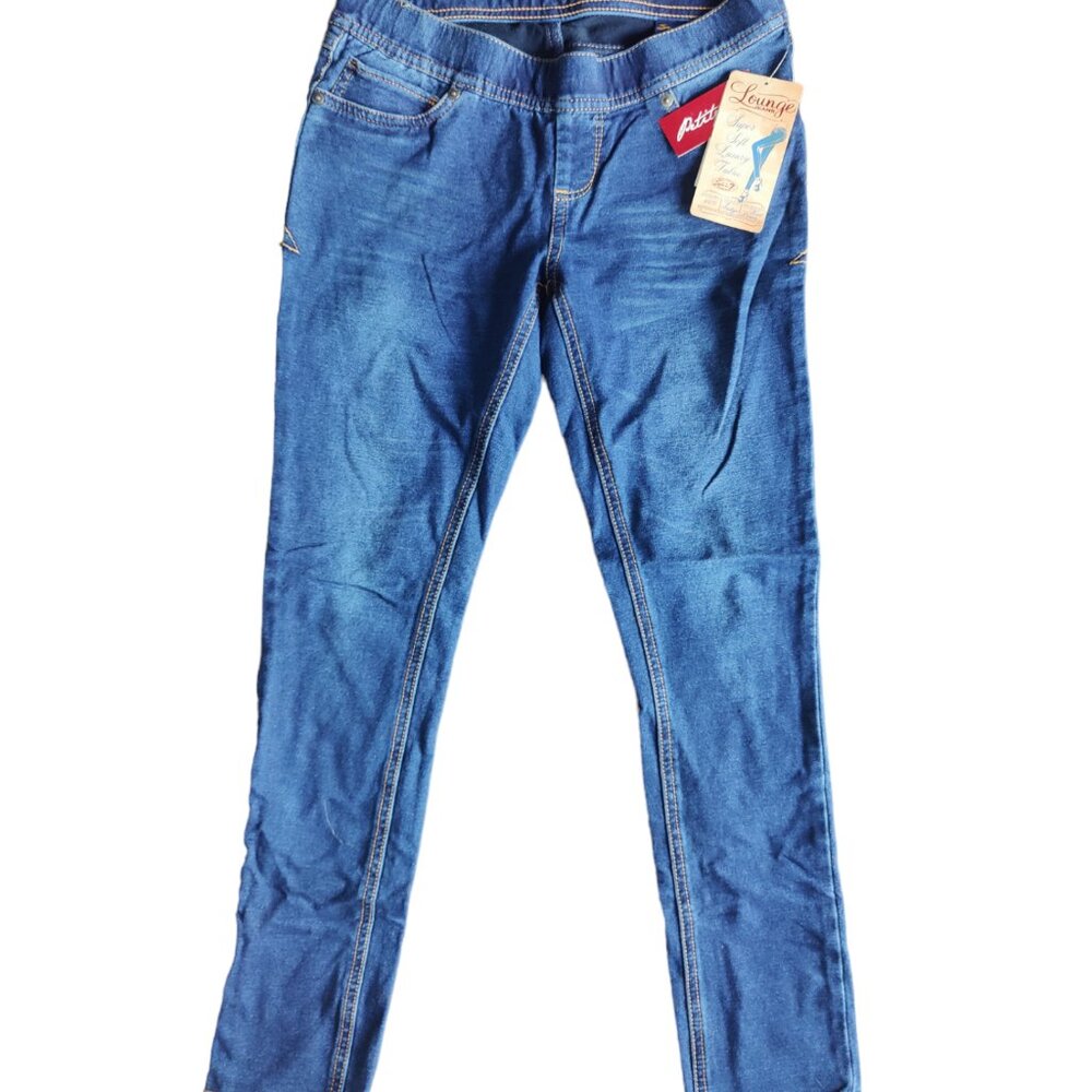 NWT Women's Seven7 Jeans Lounge Jeggings Indigo Dark Wash Knit Denim Size P/P
